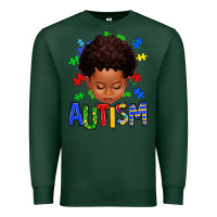 Sports Green autism afro kid full face Premium Sweatshirt - texasbilliewilder