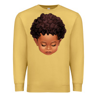 Antique Gold cute afro boy Premium Sweatshirt - texasbilliewilder