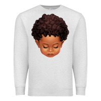 Oatmeal Heather cute afro boy Premium Sweatshirt - texasbilliewilder