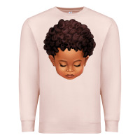 Pale Pink cute afro boy Premium Sweatshirt - texasbilliewilder