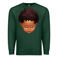 Sports Green cute afro boy Premium Sweatshirt - texasbilliewilder