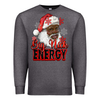 Charcoal Heather big nick energy afro santa Premium Sweatshirt - RanaPortraitStore