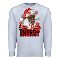 Heather Grey big nick energy afro santa Premium Sweatshirt - RanaPortraitStore