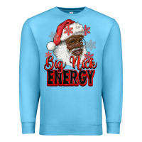 Ocean Blue big nick energy afro santa Premium Sweatshirt - RanaPortraitStore