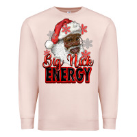 Pale Pink big nick energy afro santa Premium Sweatshirt - RanaPortraitStore