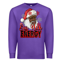 Purple big nick energy afro santa Premium Sweatshirt - RanaPortraitStore