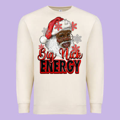 Premium Sweatshirt big nick energy afro santa