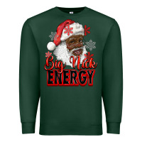 Sports Green big nick energy afro santa Premium Sweatshirt - RanaPortraitStore