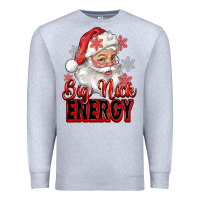 Heather Grey big nick energy santa claus Premium Sweatshirt - RanaPortraitStore