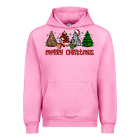 Fuchsia Pink merry christmas tree Urban Hoodie - JahusDesignShop