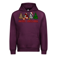 Mauve Wine merry christmas tree Urban Hoodie - JahusDesignShop