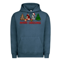 Pigment Midnight Navy merry christmas tree Urban Hoodie - JahusDesignShop