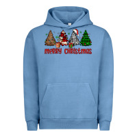 Pigment Pebble Blue merry christmas tree Urban Hoodie - JahusDesignShop