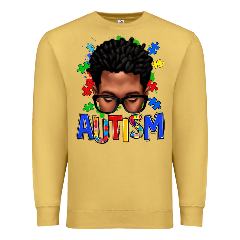 Autism Afro Man Premium Sweatshirt by texasbilliewilder | Teevron