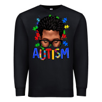 Black autism afro man Premium Sweatshirt - texasbilliewilder