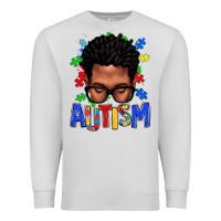 Dove Grey autism afro man Premium Sweatshirt - texasbilliewilder
