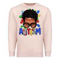 Pale Pink autism afro man Premium Sweatshirt - texasbilliewilder