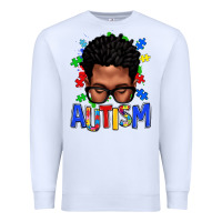 White autism afro man Premium Sweatshirt - texasbilliewilder