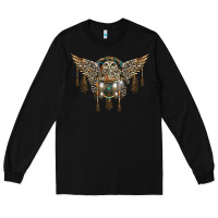 Black native dream catcher with owl Long Sleeve Tee - BarkalooDesign