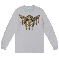Moon Dust native dream catcher with owl Long Sleeve Tee - BarkalooDesign