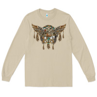 Mushroom native dream catcher with owl Long Sleeve Tee - BarkalooDesign