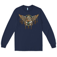 Navy native dream catcher with owl Long Sleeve Tee - BarkalooDesign
