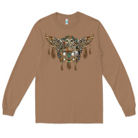 Toasted Coconut native dream catcher with owl Long Sleeve Tee - BarkalooDesign