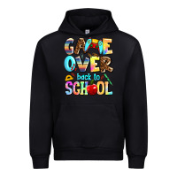 Black game over back to school Urban Hoodie - AdoDesignShop