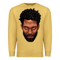 Antique Gold bearded black man portrait Premium Sweatshirt - texasbilliewilder