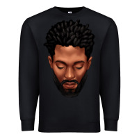Black bearded black man portrait Premium Sweatshirt - texasbilliewilder
