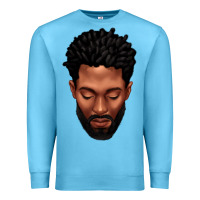 Ocean Blue bearded black man portrait Premium Sweatshirt - texasbilliewilder