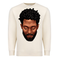 Sandshell bearded black man portrait Premium Sweatshirt - texasbilliewilder