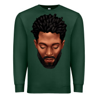 Sports Green bearded black man portrait Premium Sweatshirt - texasbilliewilder