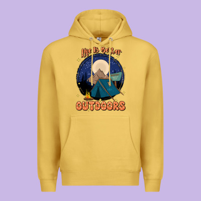 Life Is Better Outdoors Premium Hoodie Designed By Jahusdesignshop