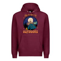 Burgundy life is better outdoors Premium Hoodie - JahusDesignShop