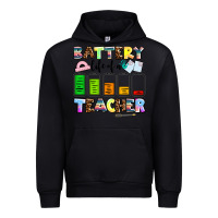 Black battery life of a teacher Urban Hoodie - AdoDesignShop