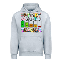 Heather Grey battery life of a teacher Urban Hoodie - AdoDesignShop