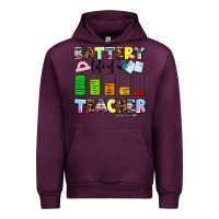 Mauve Wine battery life of a teacher Urban Hoodie - AdoDesignShop