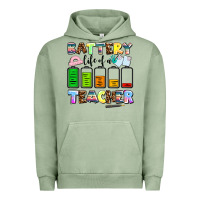 Pigment Oil Green battery life of a teacher Urban Hoodie - AdoDesignShop