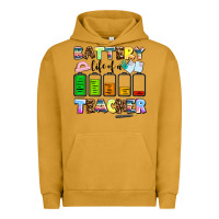 Pigment Peanut Butter battery life of a teacher Urban Hoodie - AdoDesignShop