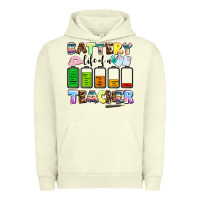 Pigment Pistachio battery life of a teacher Urban Hoodie - AdoDesignShop
