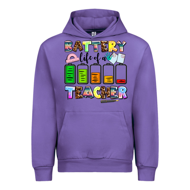 Battery Life Of A Teacher Urban Hoodie by AdoDesignShop | Teevron