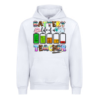 White battery life of a teacher Urban Hoodie - AdoDesignShop