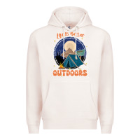 Pale Pink life is better outdoors Premium Hoodie - JahusDesignShop