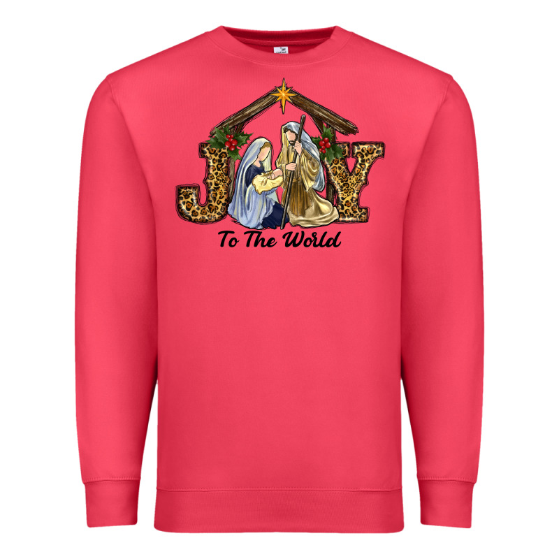 Joy To The World Baby Jesus Christmas Premium Sweatshirt by RanaPortraitStore | Teevron