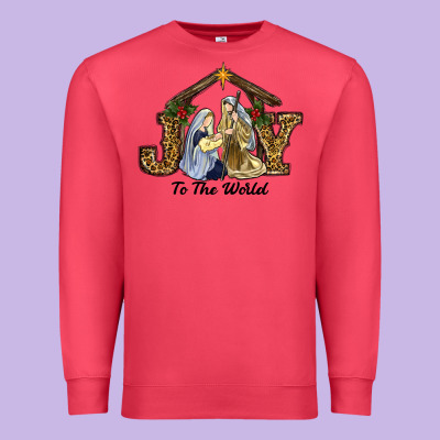 Premium Sweatshirt Joy To The World Baby Jesus Christmas