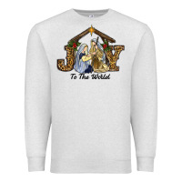 Oatmeal Heather Joy To The World Baby Jesus Christmas Premium Sweatshirt - RanaPortraitStore