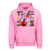 Fuchsia Pink teach like a boss Urban Hoodie - AdoDesignShop