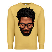 Antique Gold bearded black man portrait Premium Sweatshirt - texasbilliewilder