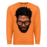 Carrot bearded black man portrait Premium Sweatshirt - texasbilliewilder